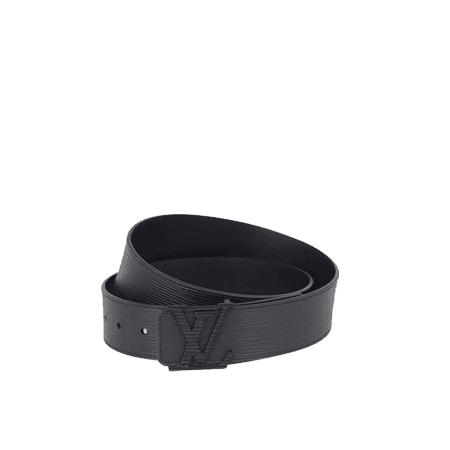 Louis Vuitton Black INITIALES 40MM belt with lacquered tonal buckle