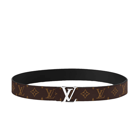 Louis Vuitton 35MM Reversible Monogram Belt showcasing Monogram canvas and Epi leather